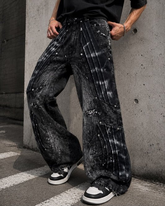 Ripped Wide Leg Jeans 